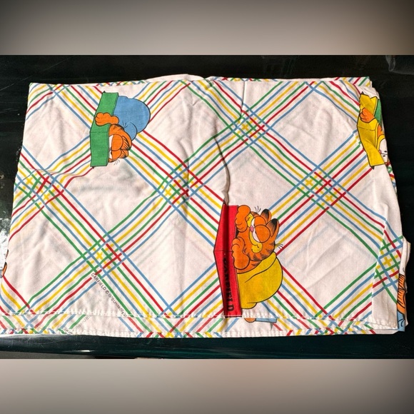 Vintage Garfield Cat 1978 Twin Flat And Fitted Sheet and 1 Pillow Case set - Picture 8 of 16